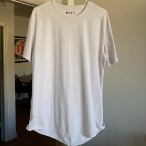 BYLT Drop Cut Short Sleeve Shirt White Large